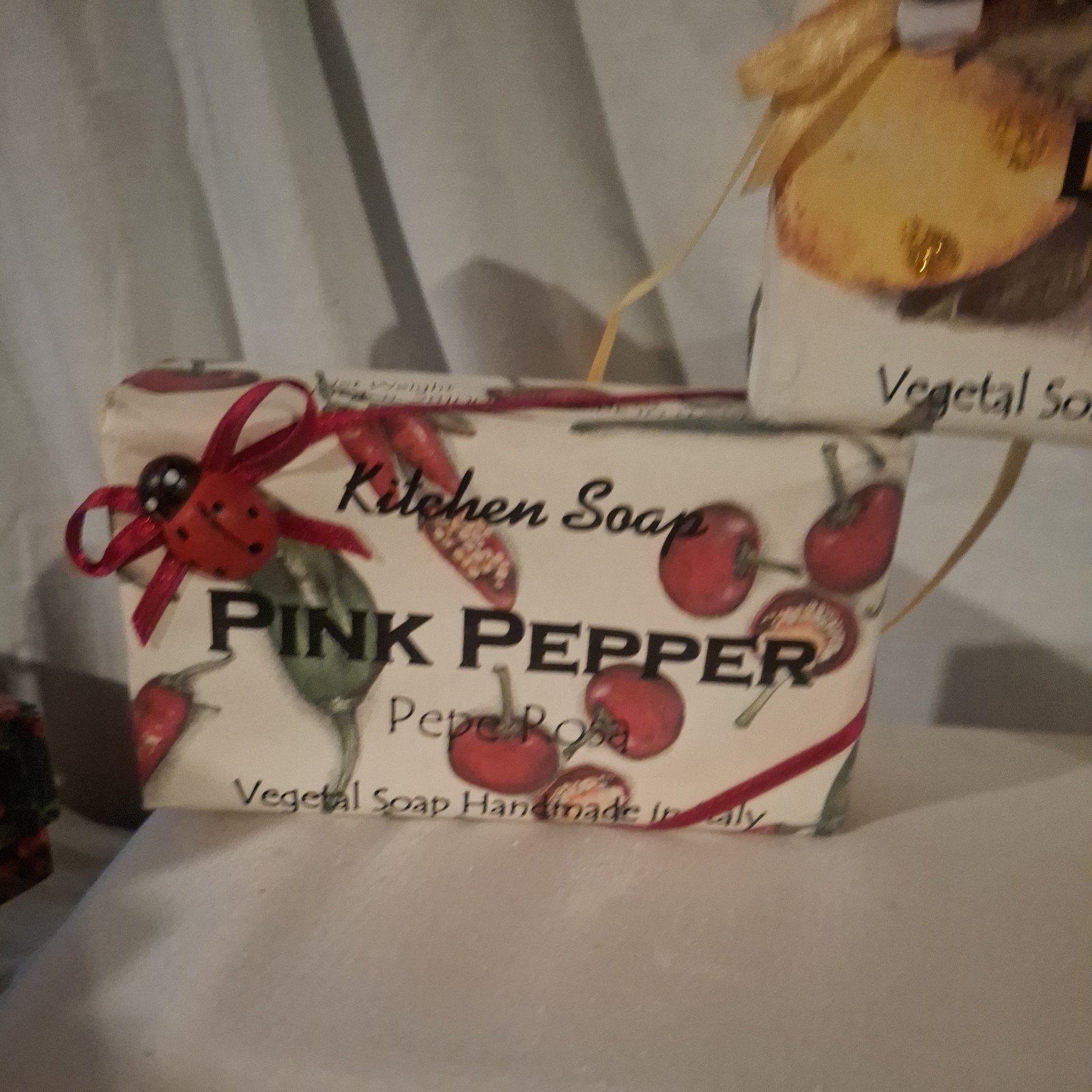 SOAP BAR ITALY pink pepper 6 bars lemon vegetable garden paprika daisy spice