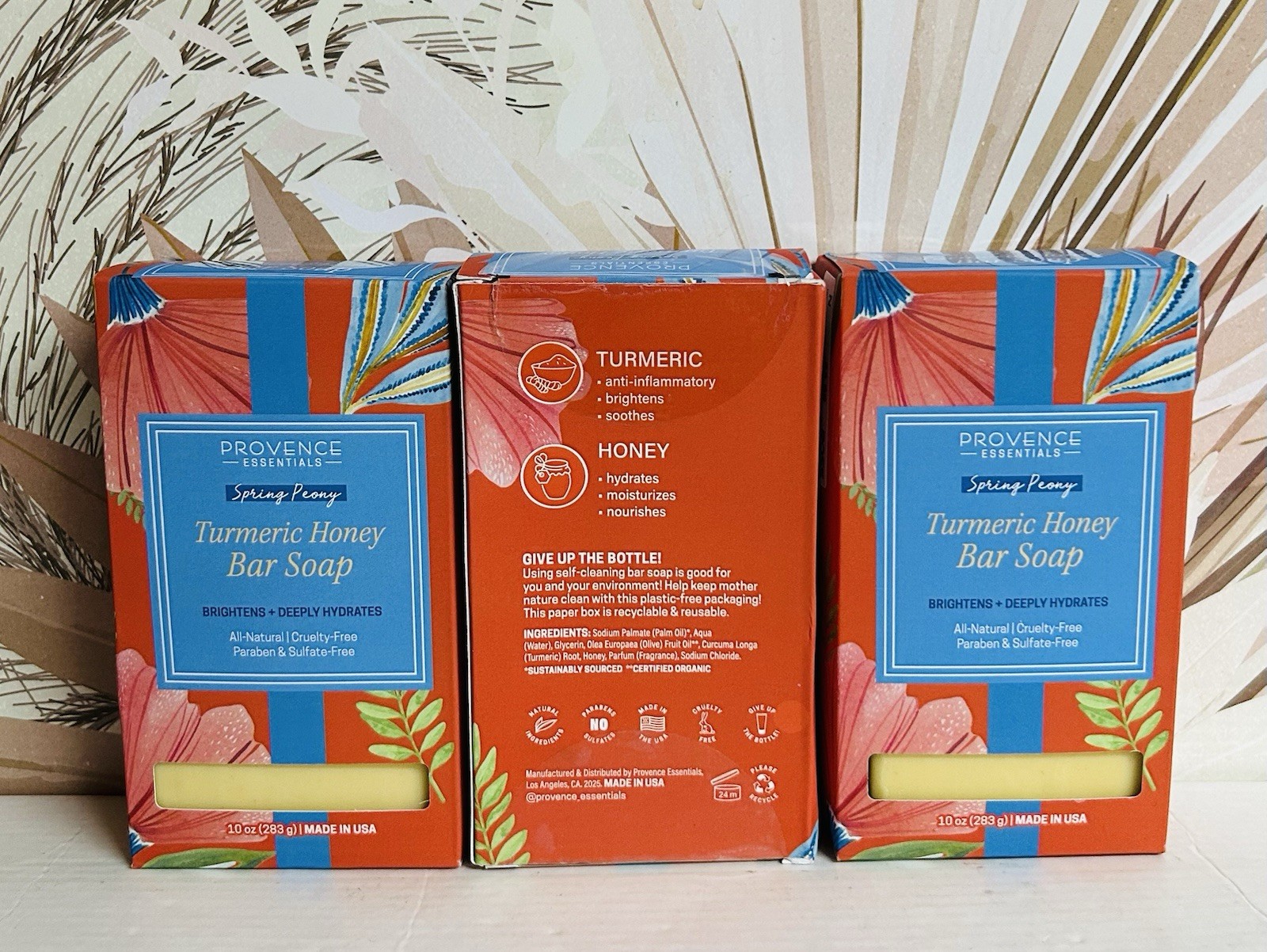 3-Pack Provence Essentials ~ Turmeric Honey Deep Hydrating Bar Soap 10 oz Each
