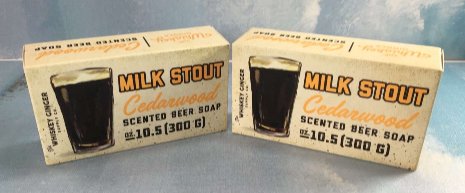 The Whiskey Ginger Co. Cedarwood Beer Soap, 2 Pack, 10.5 oz (300 g) Each