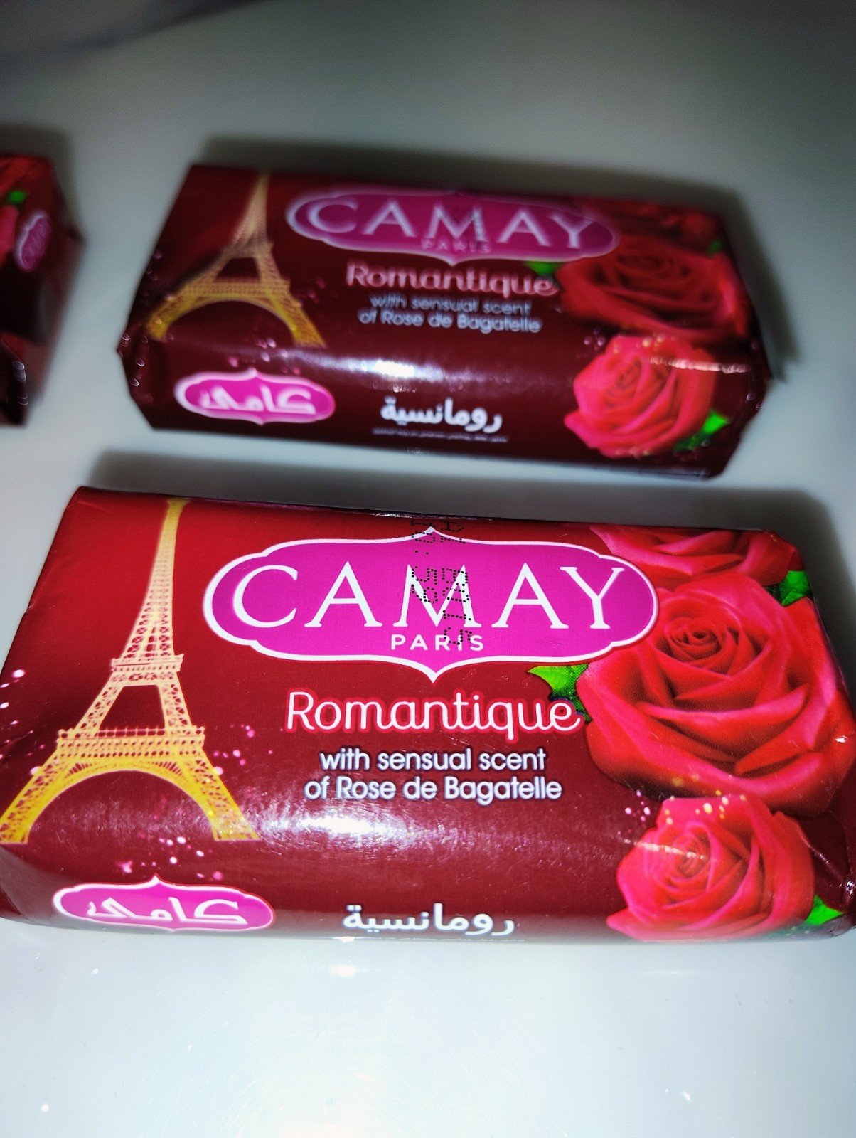 Camay Paris Beauty Bar Soap Romantique Sensual Rose Lot of 4 Unilever Vintage