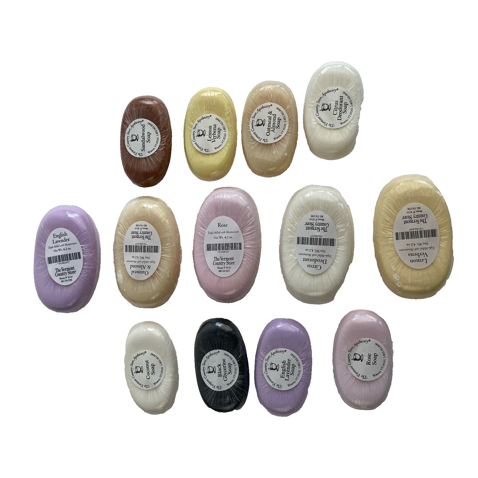 Vermont Country Store Bar Soap Lot Of 5 4.2 oz & 8 1.8 oz Apothecary 13 New