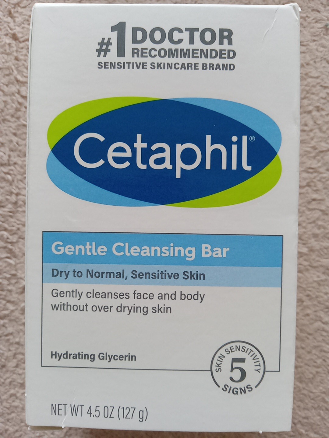 3 Cetaphil Gentle Cleansing Bar Soap Dry to Normal, Sensitive Skin 4.5 Oz Each