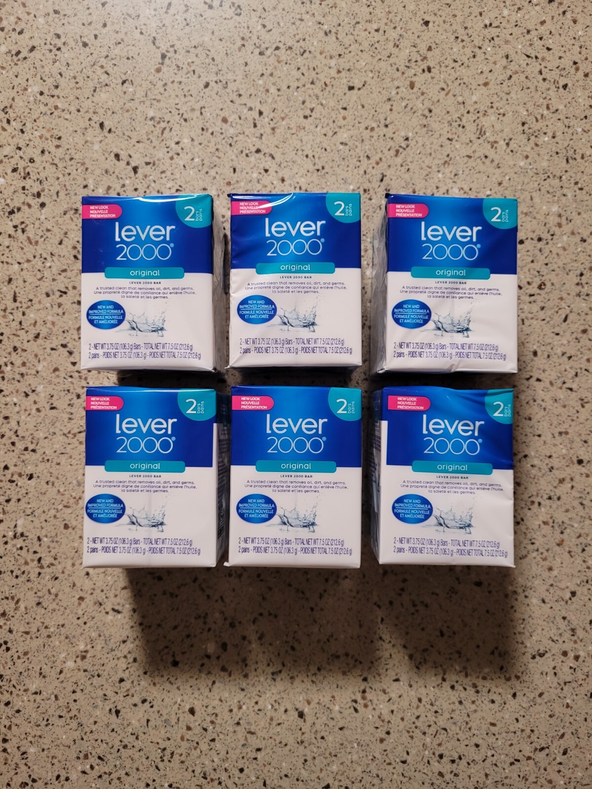 12 Bars Total (6 Sealed 2-Packs) Lever 2000 Original Bar Soap 3.75 oz Per Bar