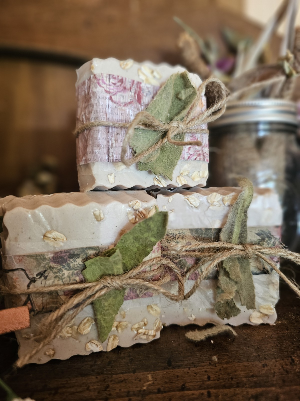 Aloe & Oat Goat Milk Soap, Handmade, Homestead, Rustic, Vitamin E, Raw Honey