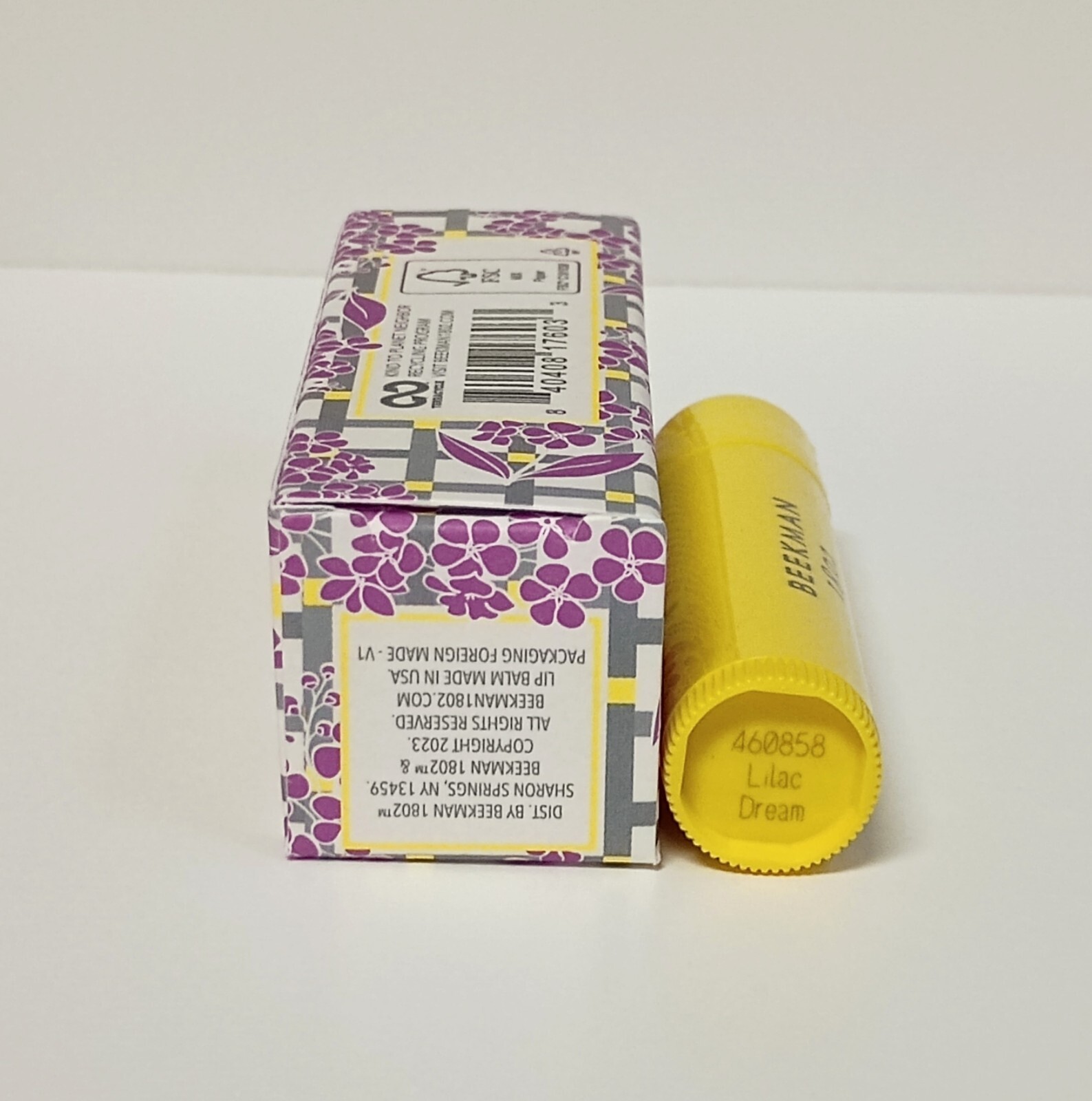 Beekman 1802 Goat Milk 9 oz Bar Soap + Lip Balm Set Lilac Dream NEW