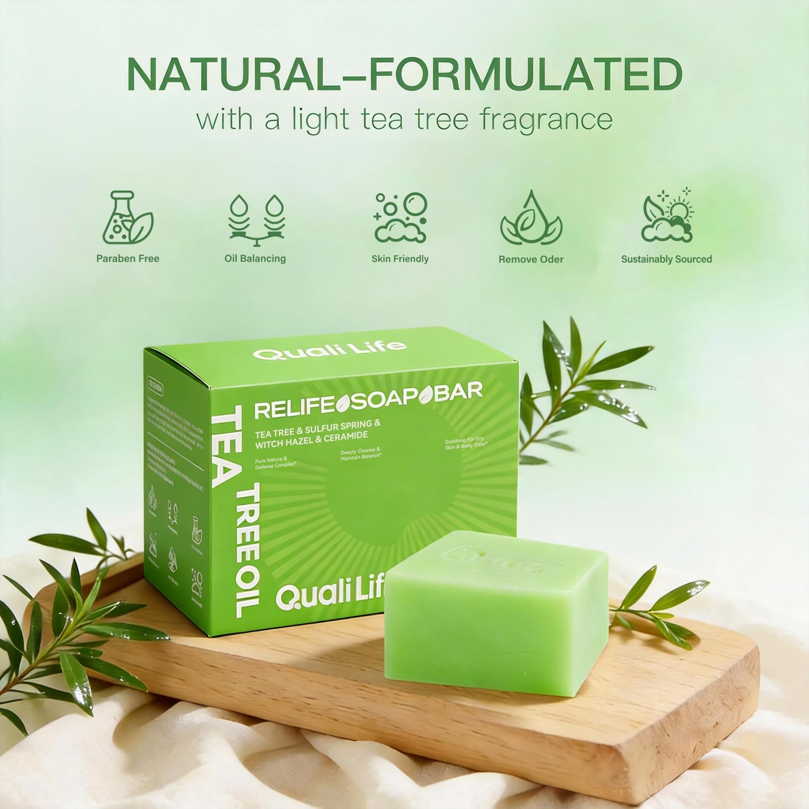 Tea Tree Soap For Oil & Itchy Skin, Pack of 3