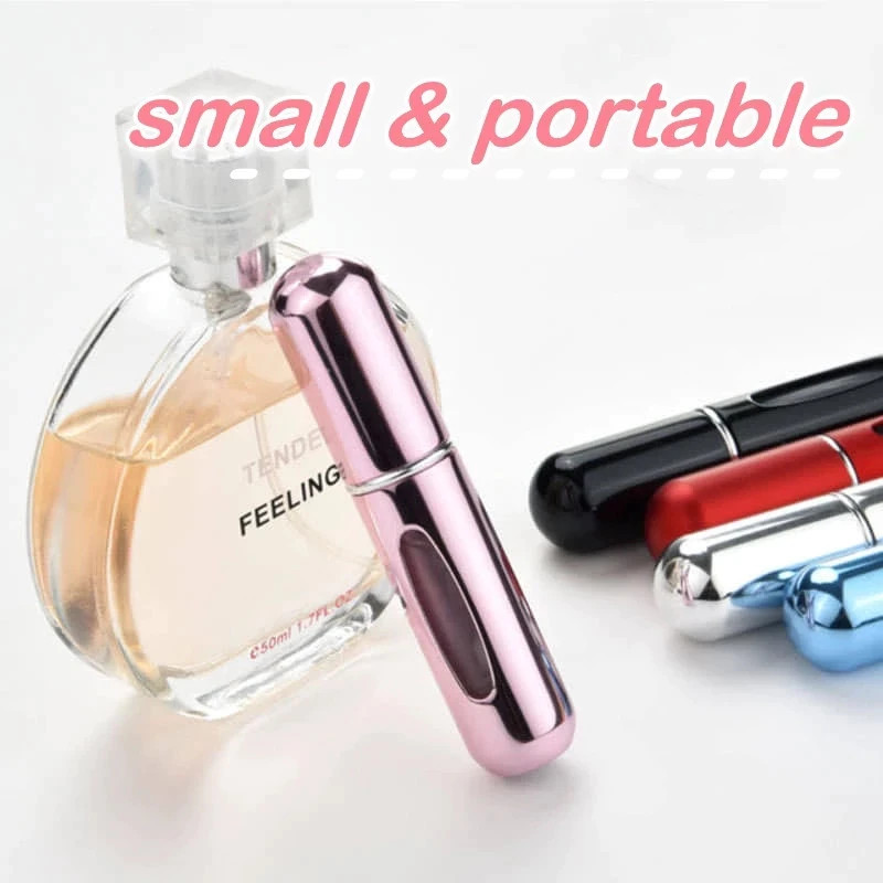 6 PCS/Set Refillable Travel Portable Perfume Atomizer Bottle Spray Pump Case 5ML