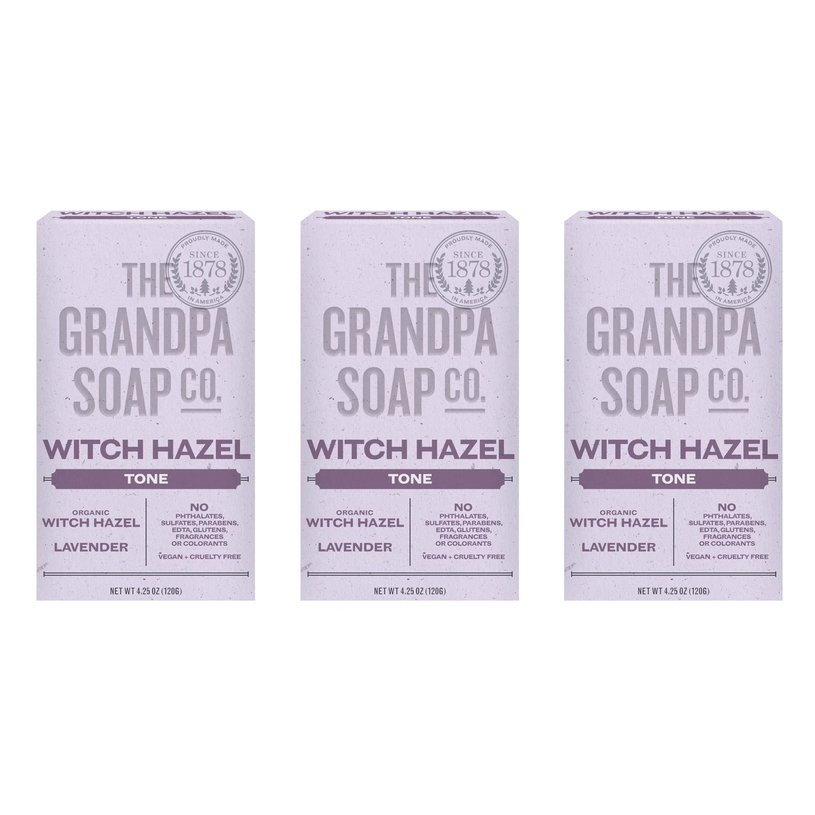 The Grandpa Soap Company Witch Hazel Bar Soap – Tones and Rejuvenates Skin, W…