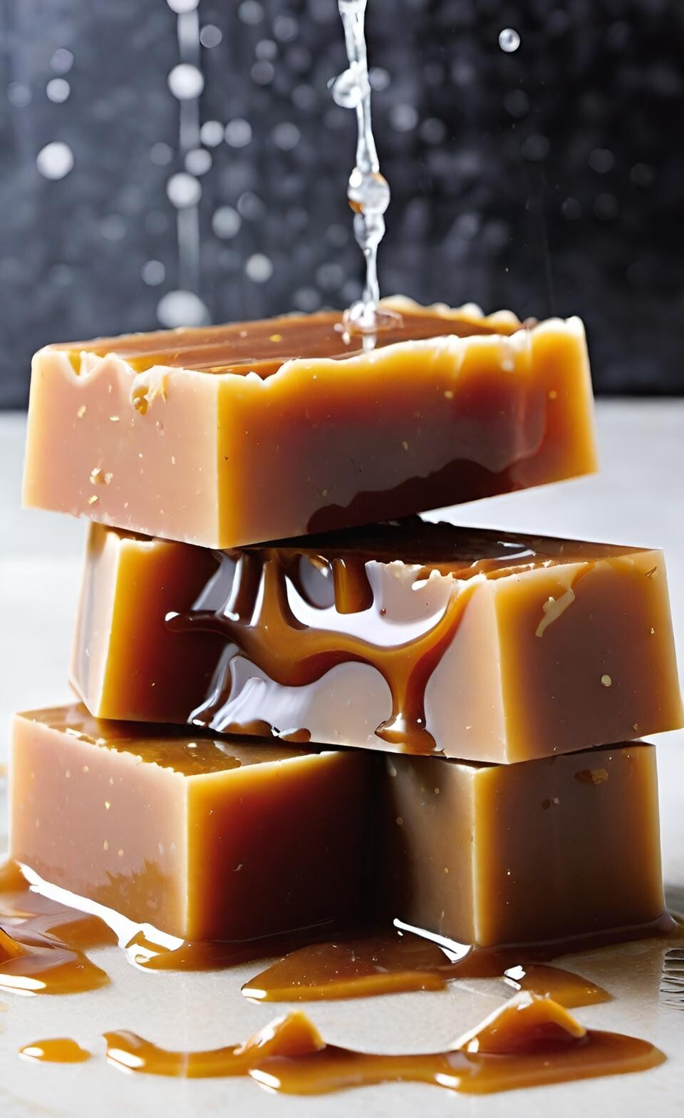 Caramel Handmade Organic Soap Bar Natural Oil Wonderful Scent Premium Body Spa