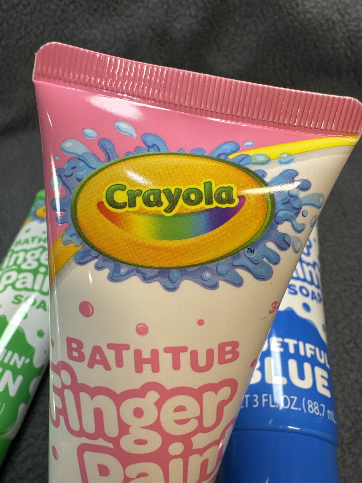Crayola Bathtub Finger Paint Soap Green Blue Pink Non Toxic Paint Kids Lot Of 11