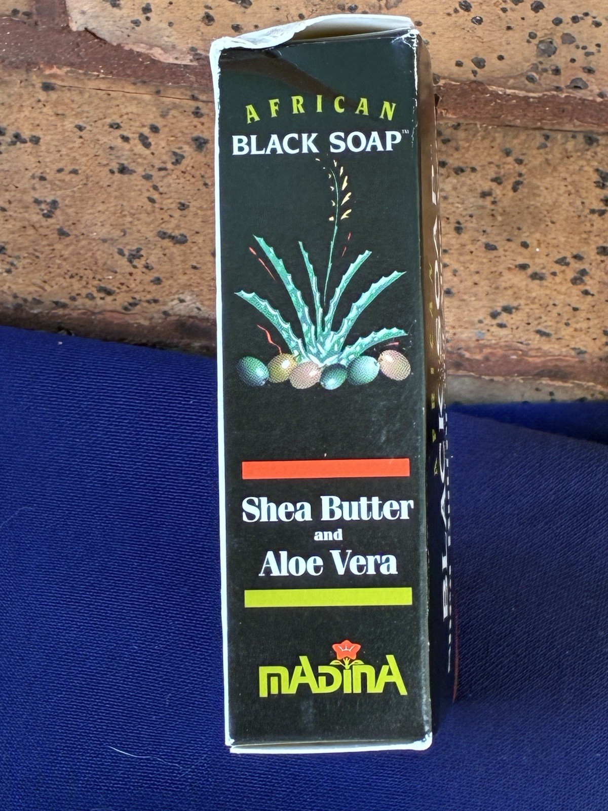 2 ~ORIGINAL Madina African BLACK SOAP SHEA BUTTER and ALOE VERA~ NEW /Box