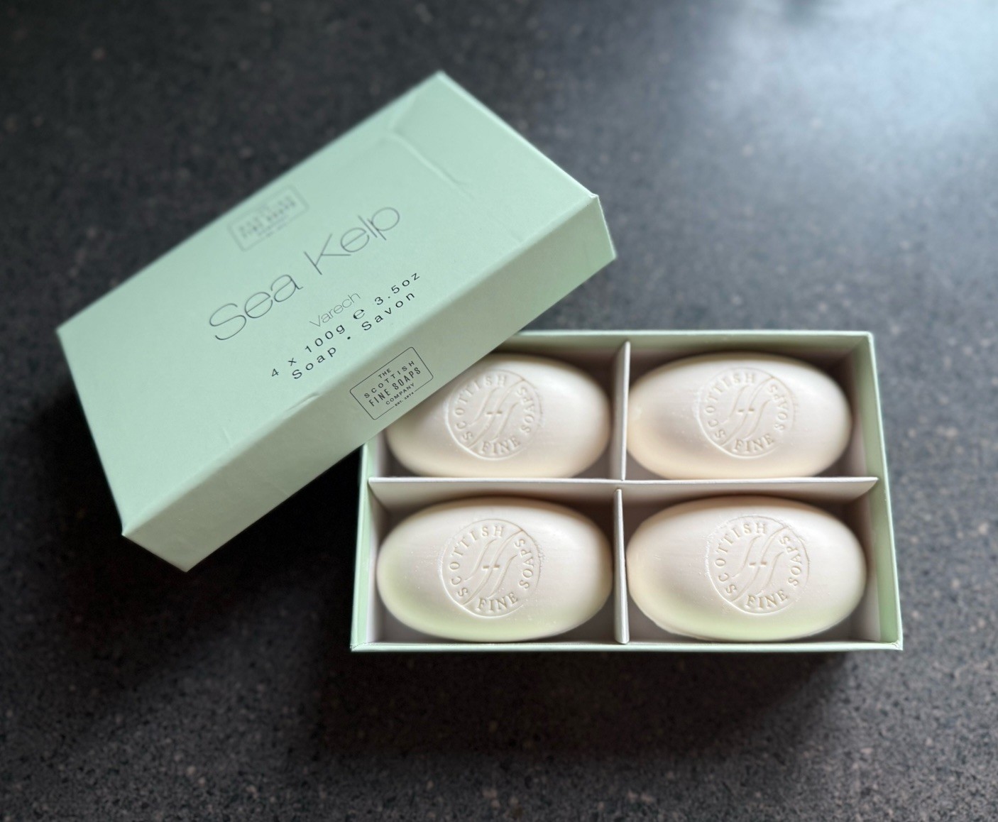 The Scottish Fine Soaps Company SEA KELP Soap Bar Box Set 4X 3.5oz DISCONTINUED