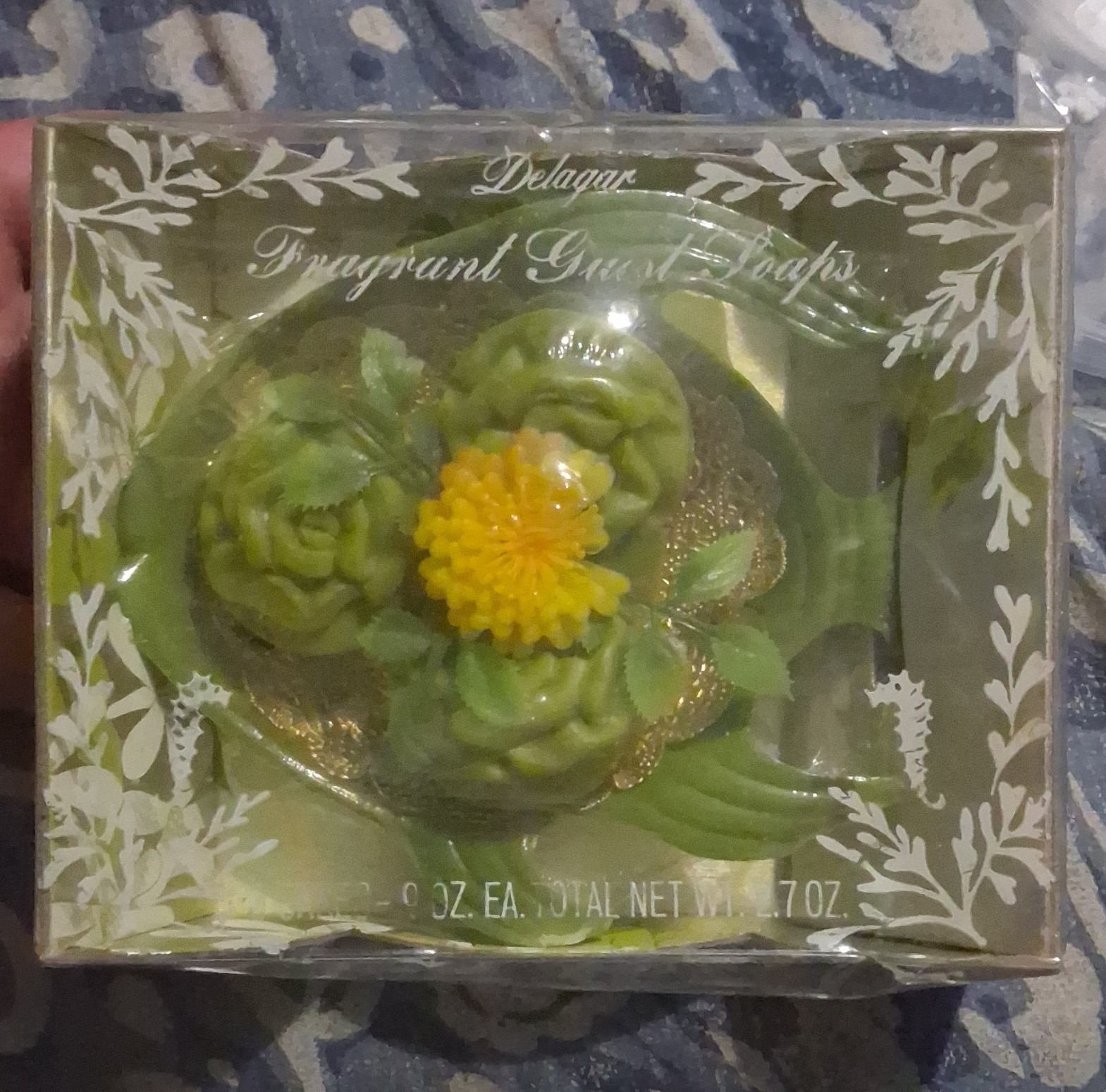 Delagar Fragranced Guest Soap Floral Flower Shaped 1.7 oz for Hands & Body