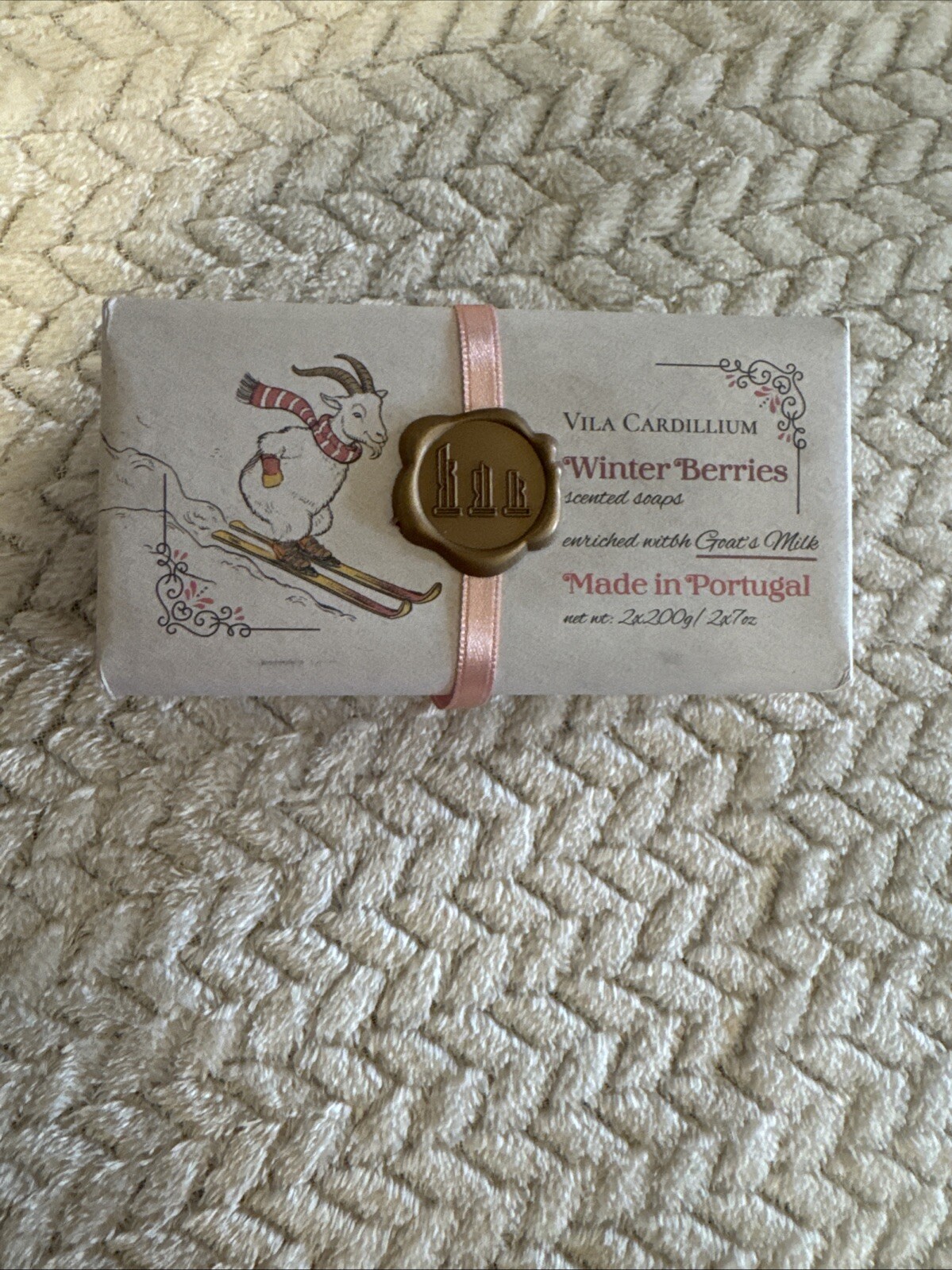 Vila Cardillium “WINTER BERRIES” Bath Soap Lot of 2 Enriched W/goat Milk New