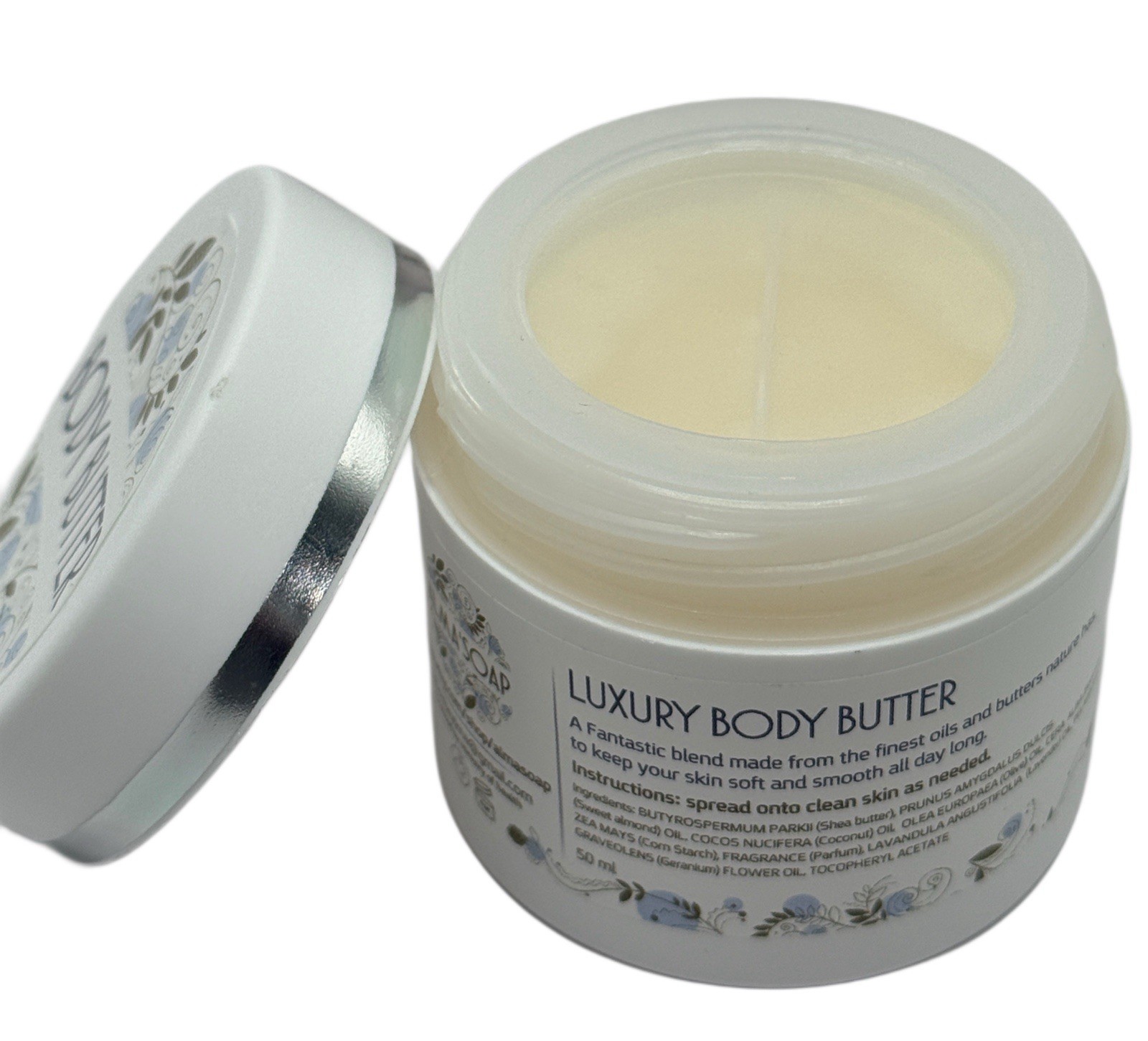 Alma’s Soap Luxury Winter Body Butter 50ml Vanilla Lavender Israel ~ NIB