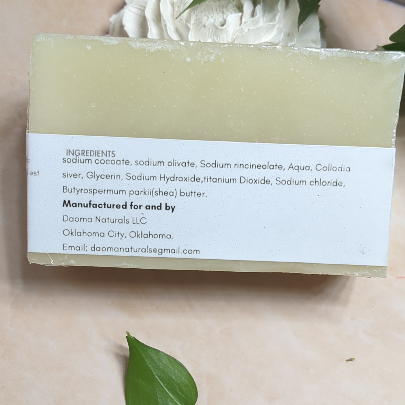 Daoma Naturals Colloidal Silver Soap Bar 7.5 oz Beige Body Unisex