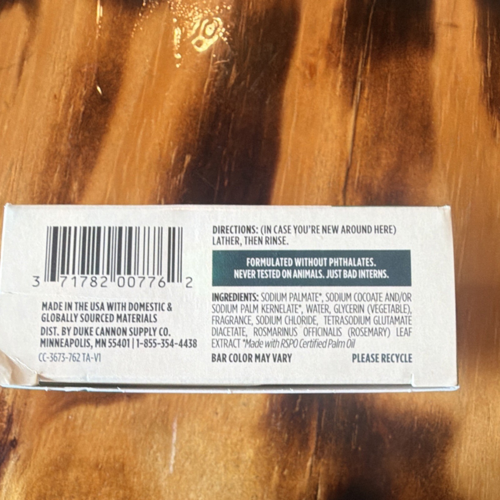 5 Bars Duke Cannon Pine Scent Triple-Milled Body Bar Soap 5 oz Natural Oils