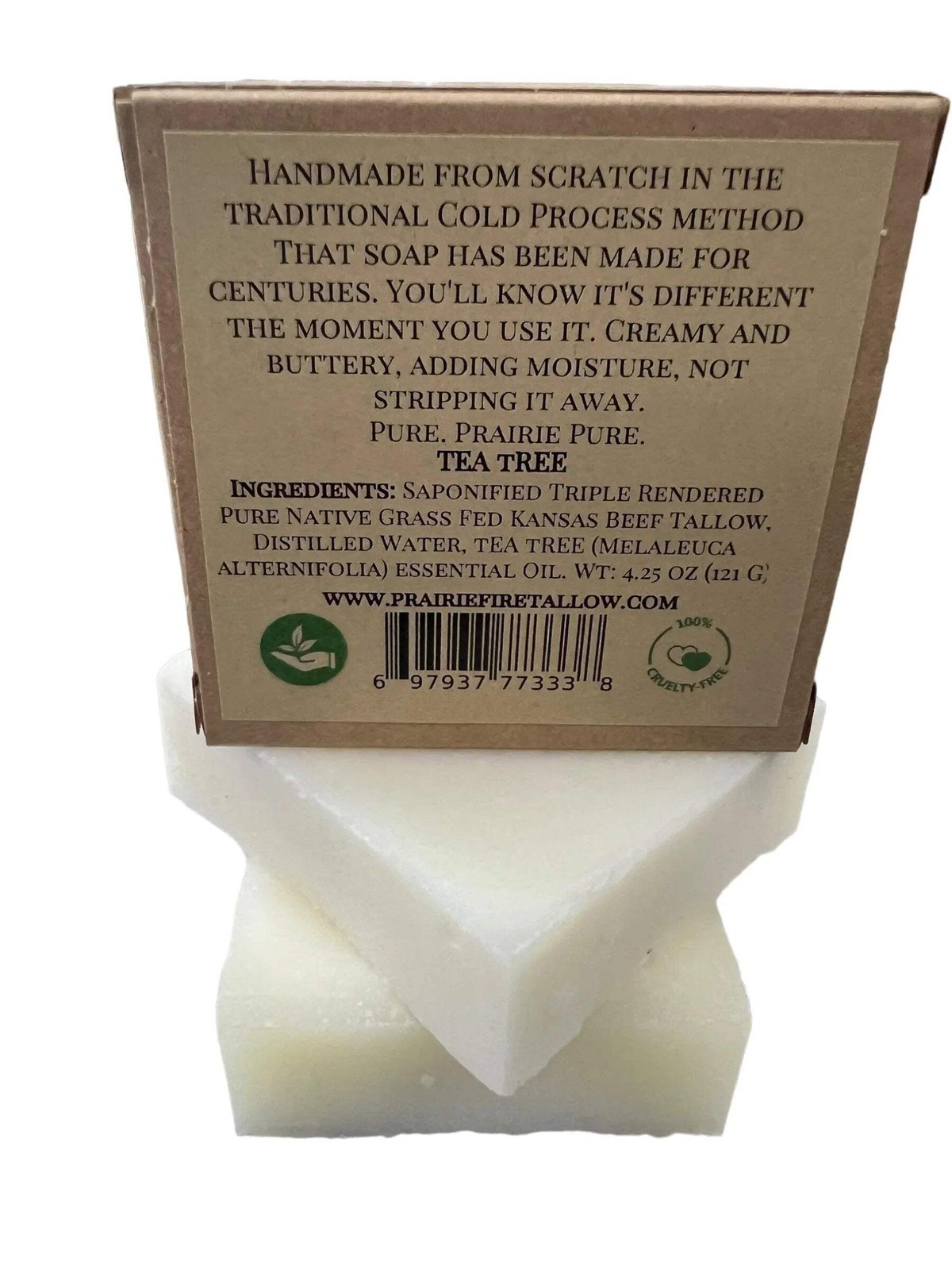 Pure Beef Tallow Soap Bar, (3 Pack) Grass Fed and Finished – Face, Body and Hair