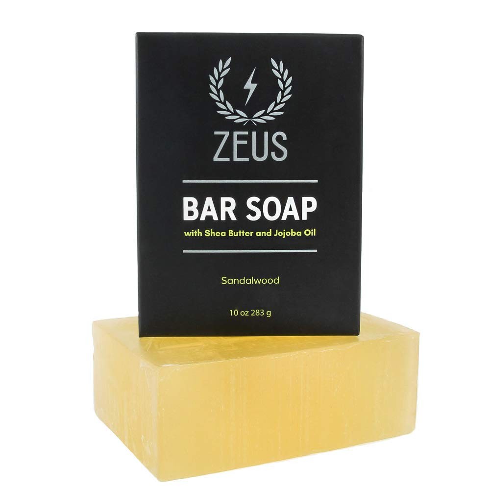 ZEUS Natural Body & Face Bar Soap with Shea Butter & 10 Ounce (Pack of 1)