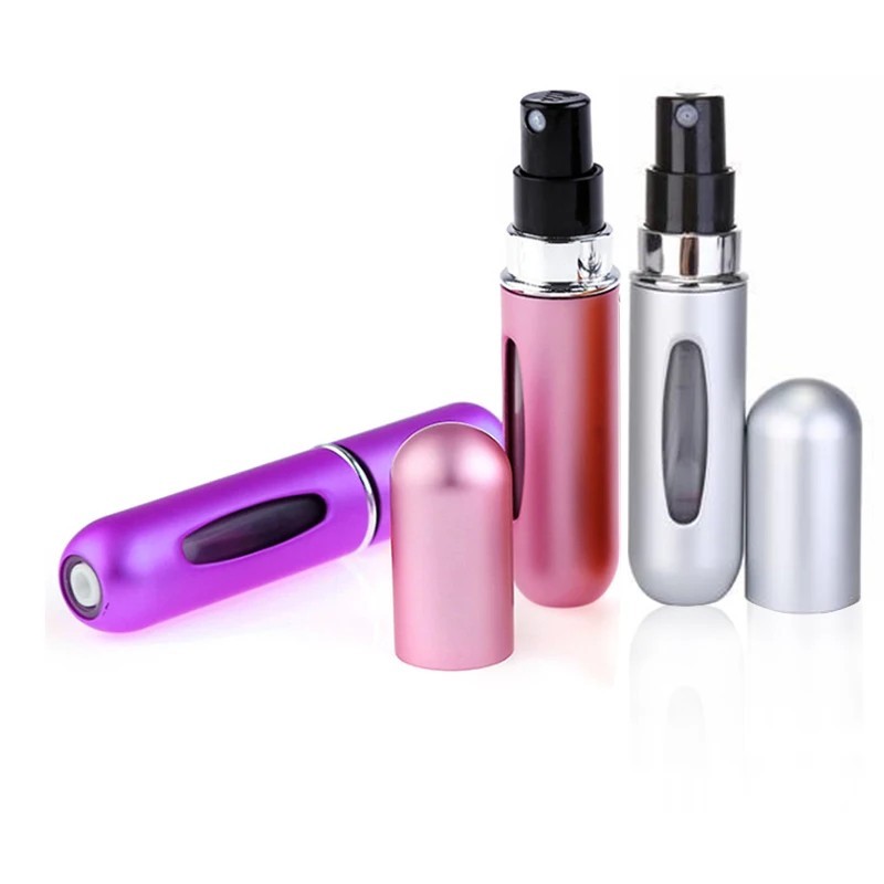 5/10Pcs Mini Refillable Travel Portable Perfume Atomizer Bottle Spray Pump Case