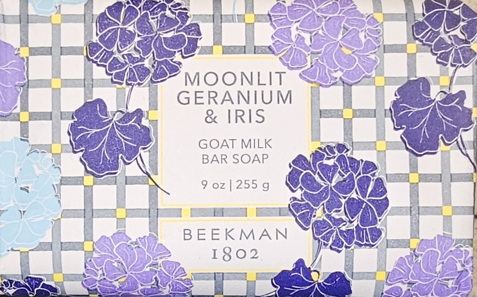 Beekman 1802 Moonlit Geranium & Iris Goat Milk Bar Soap 9 Oz *Limited Ed Item*