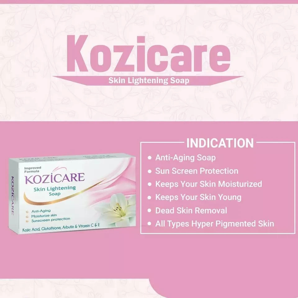Kozicare Skin Lightening Soap with Kojic Acid & Glutathione, 75g, Free Ship