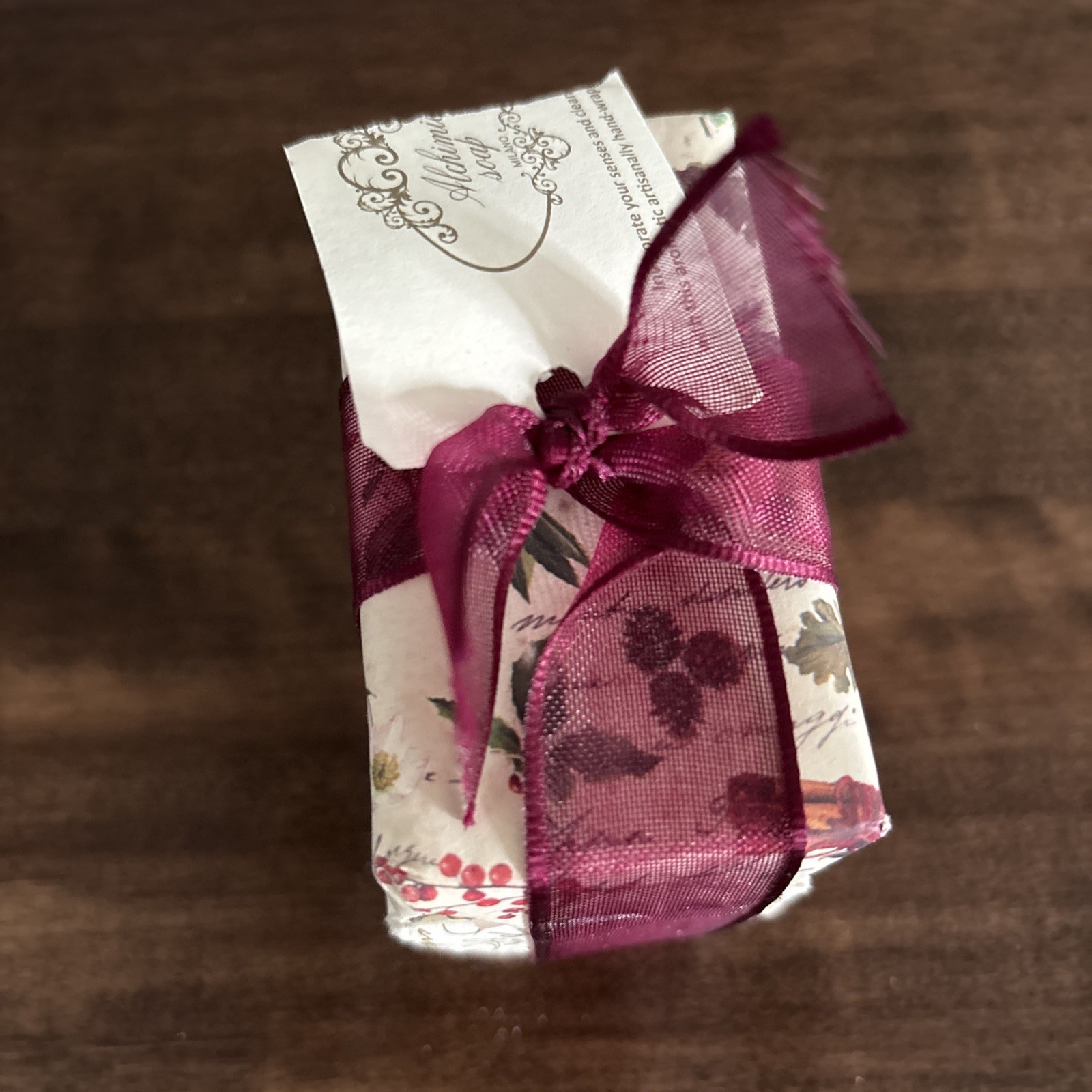 Alchimia Italy Bath Bars Handmade Luxury Soap Holly Berry Gift Set 3x100g