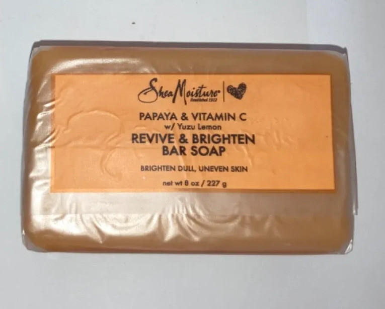 SHEA MOISTURE 8oz BAR PAPAYA & VITAMIN C W/ YUZU LEMON REVIVE & BRIGHTEN DULL