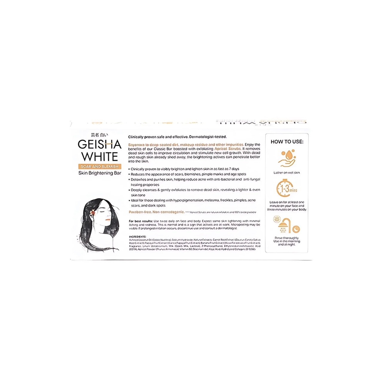 Geisha White INTENSE – Scar & Blemish Kojic Bar Soap – 3 X 65g