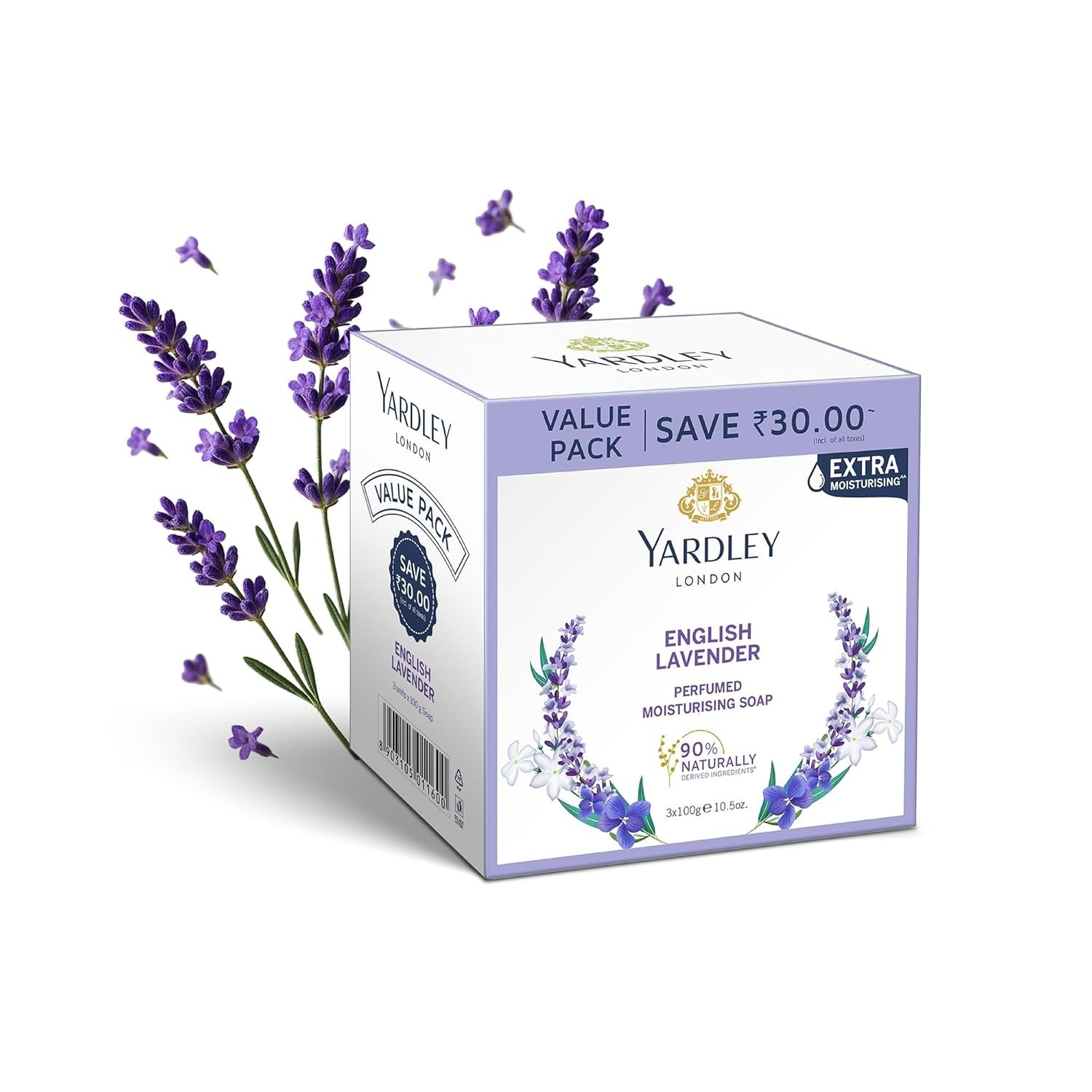English Lavender Luxury Soap – 3 x 100g Bars for Soothing Bathing Ritual