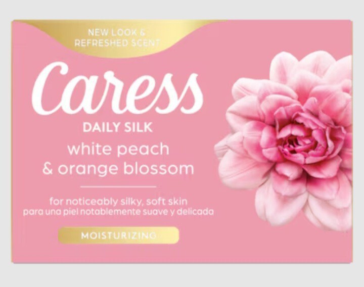 NEW! CARESS (3-BARS) 3.15 Oz. ●DAILY SILK● White Peach & Orange Blossom Bars🫧.