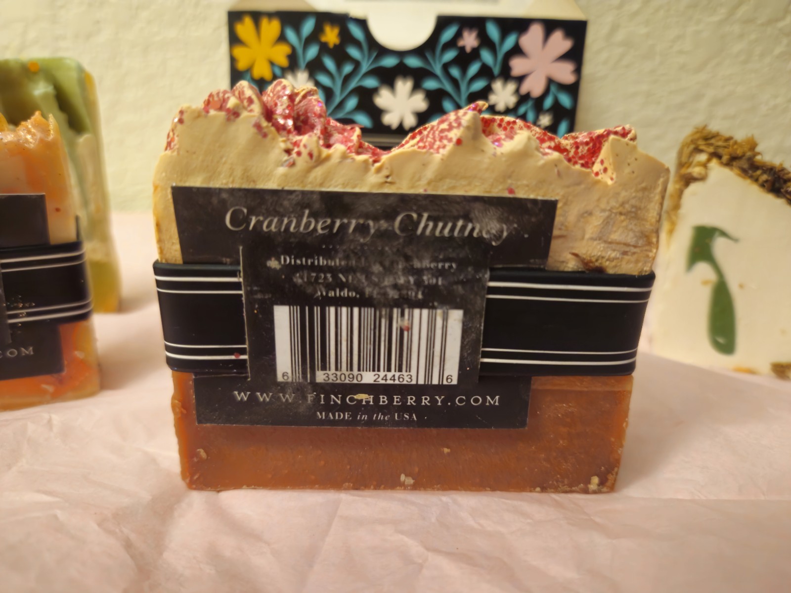 Rare – FinchBerry 4 Handmade Cranberry Chutney Body/Past Curfew & More Soap Set
