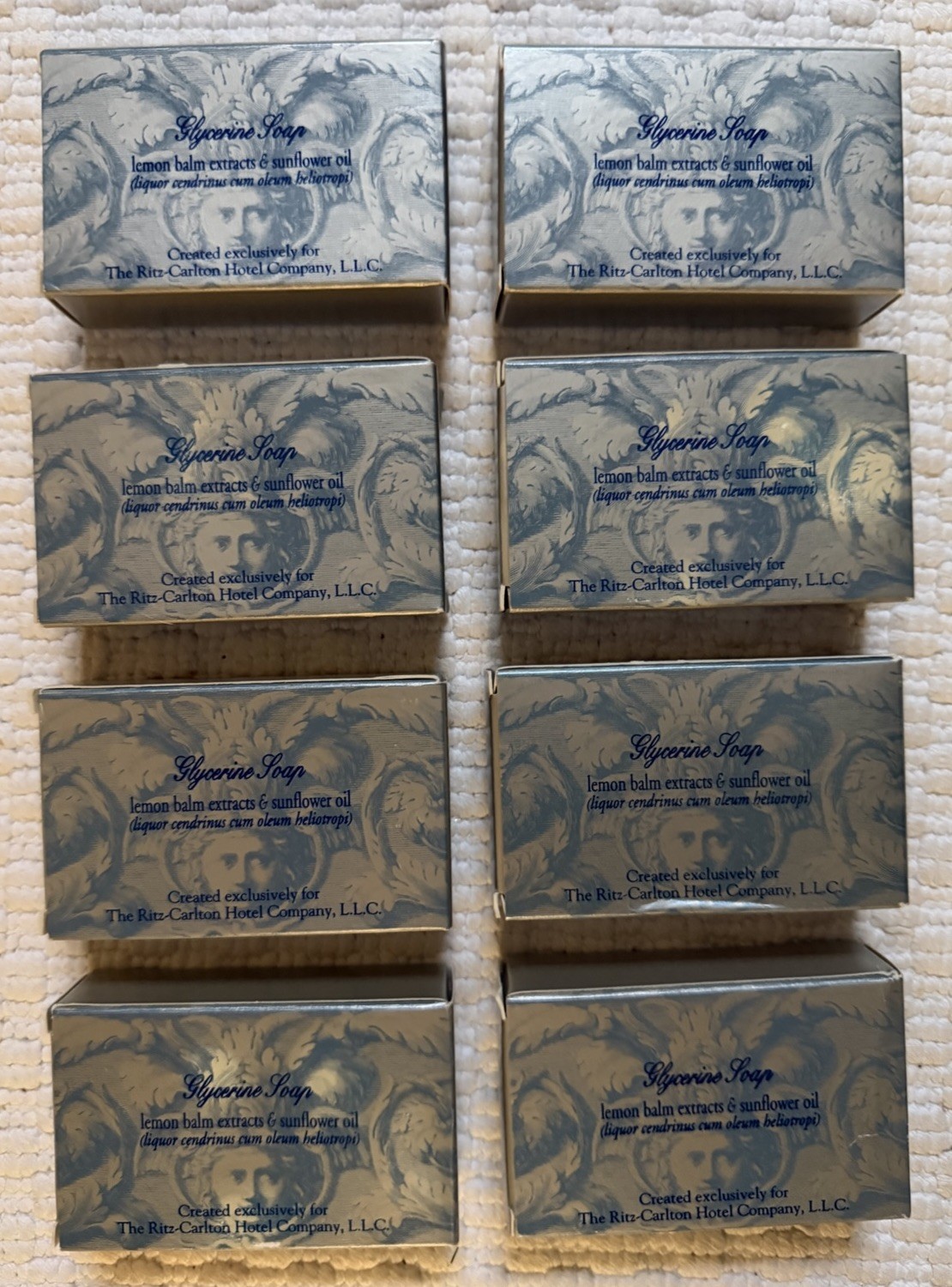 Ritz Carlton Trevie SOAP Lot of 8 Lemon Balm & Sunflower Oil 1.7 oz Each Vintage