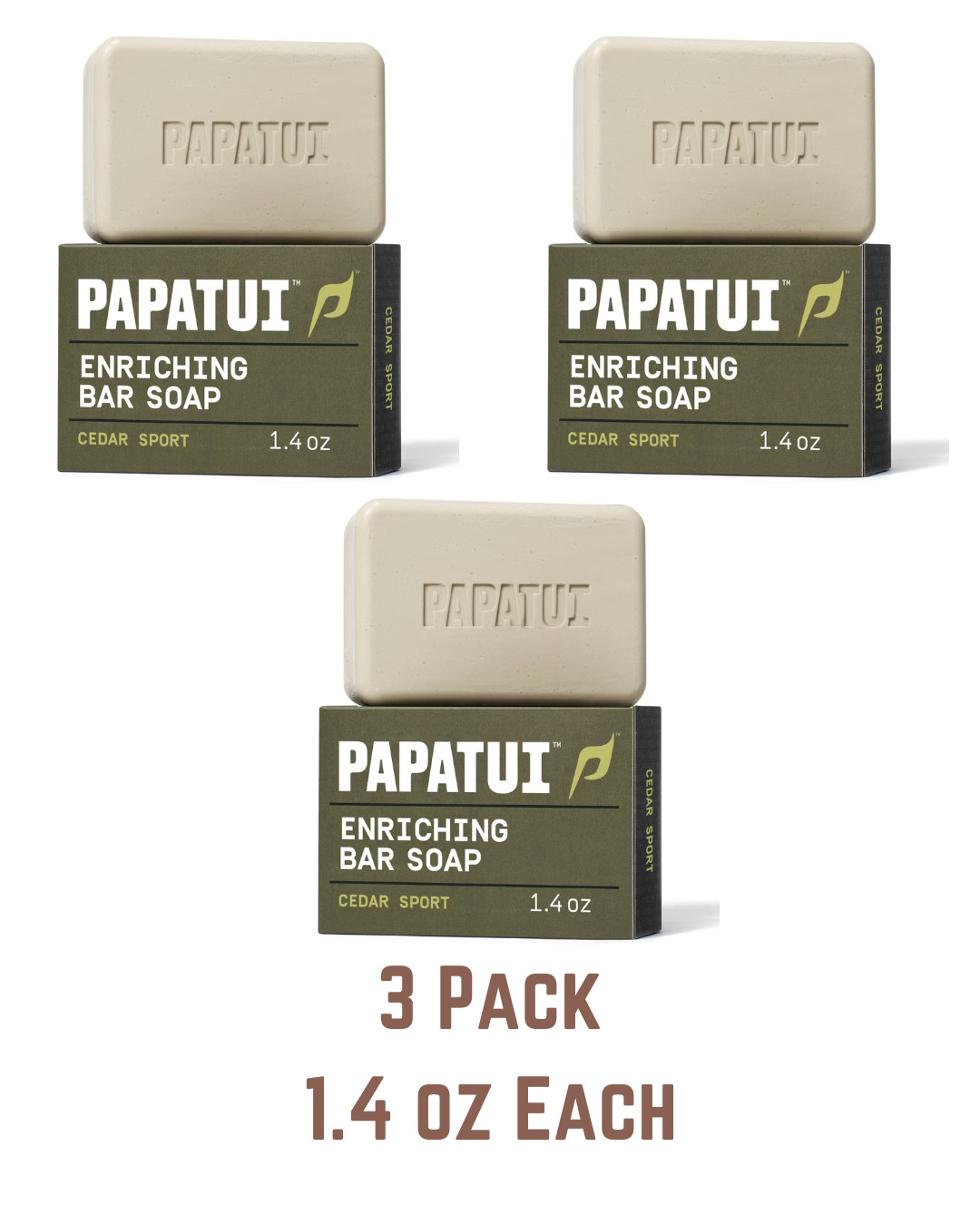 Lot of 3 Papatui Enriching Bar Soap Travel size 1.4oz FOUR Scents available New