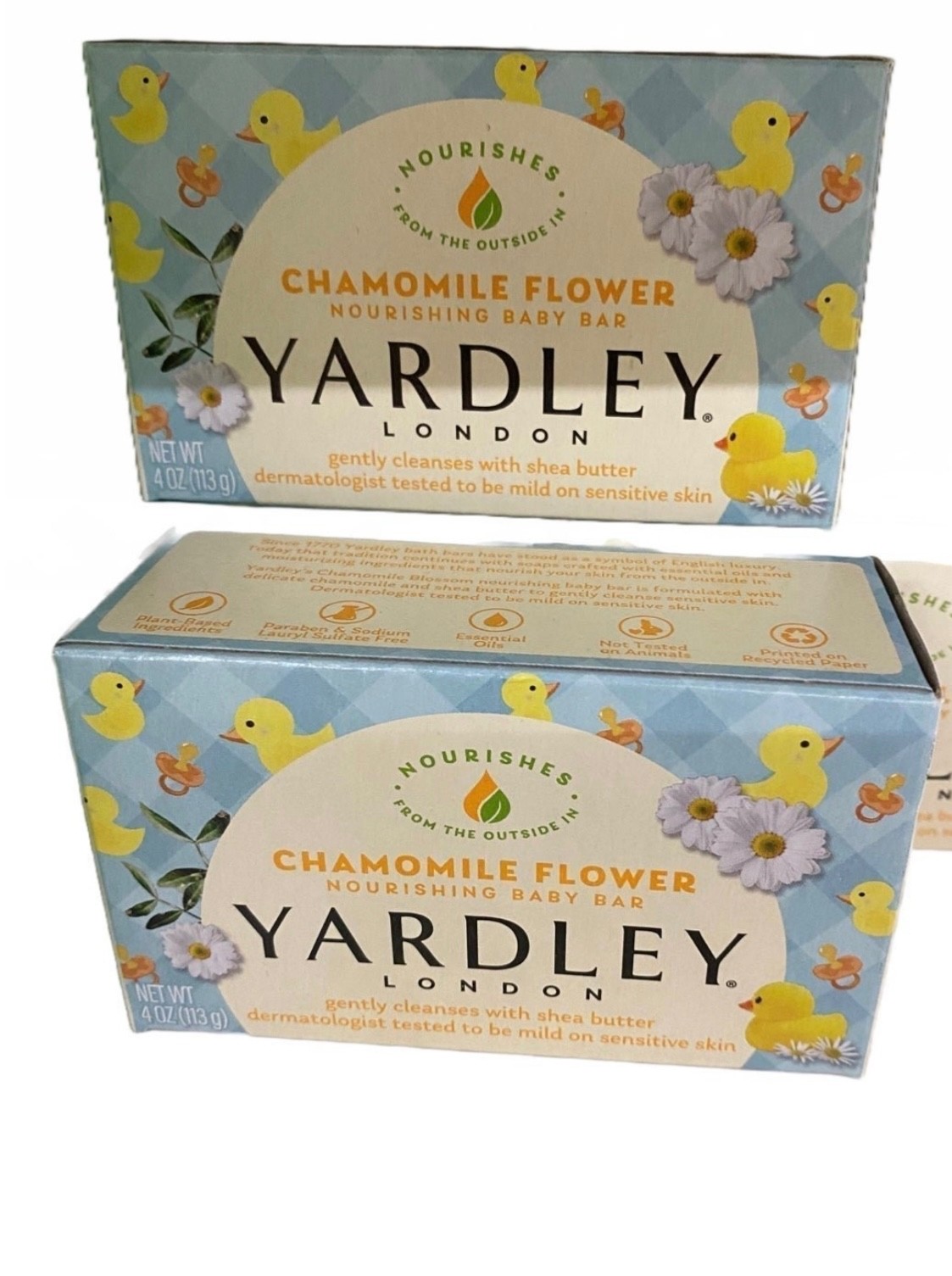 5 Yardley London Chamomile with Shea Butter Nourishing Baby Bath Bar Soap 4 oz