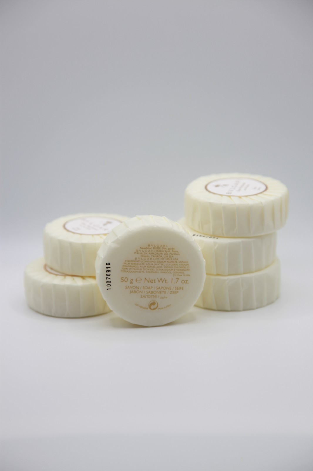 BVLGARI au thé Blanc (White Tea) Soap – 1.7oz / 50g Pack Of 6 NEW