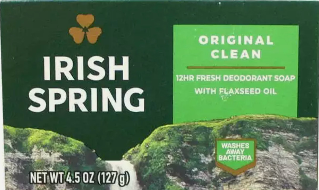 Irish Spring Original Clean 12HR Fresh Deodorant Soap ***4.5oz*** (127g)