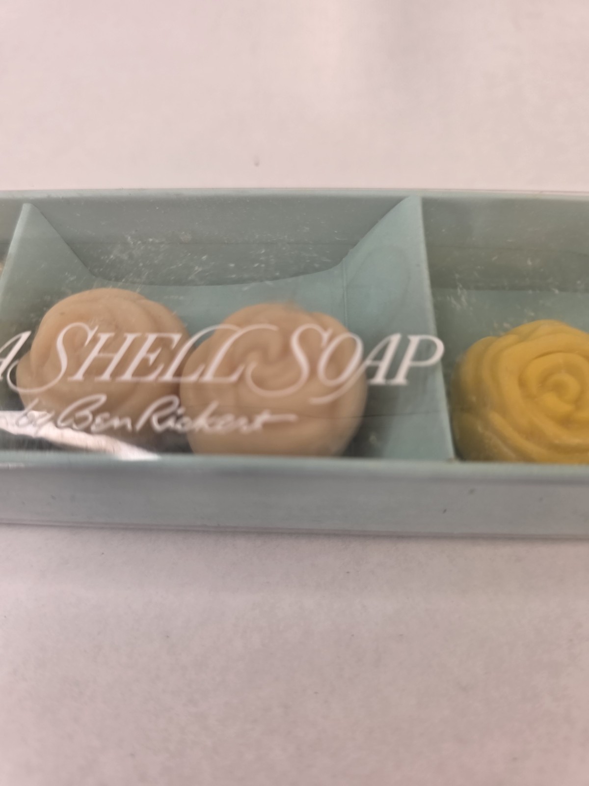 New Vintage Boxed Set of Sea Shell Bar Soap by Ben Rickert Decorative