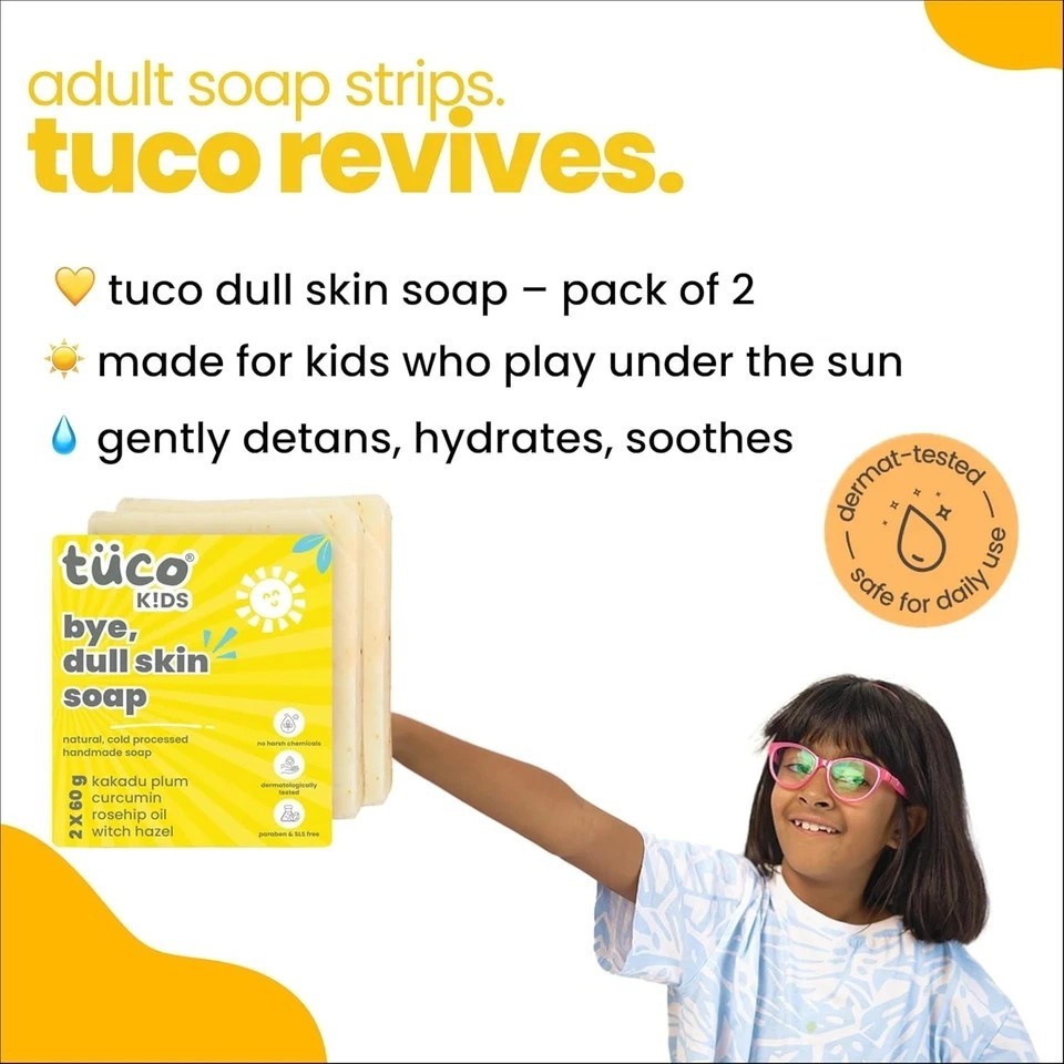 Tuco Intelligent Kids Bye Dull Skin Handmade Soap 60gm Each Set Of 2