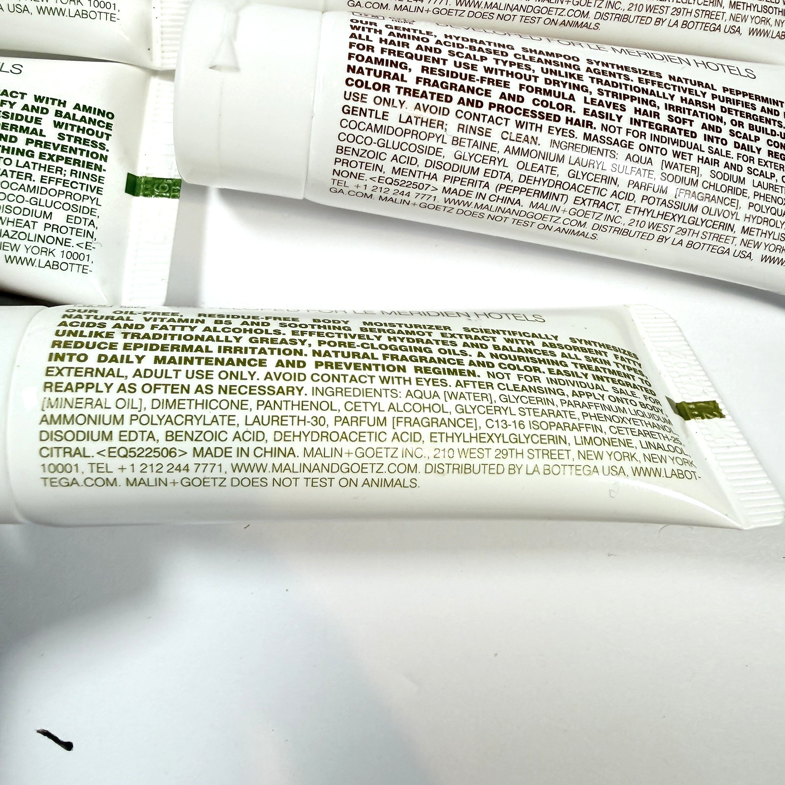 Malin & Goetz Sage Peppermint Shampoo Body wash Moisturizer 1- 1.35oz READ LOT 7