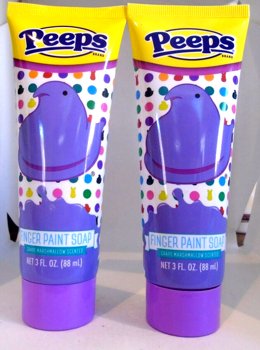 2 Peeps Bathtub Finger Paint Grape Marshmallow Scented Soap, 3 fl oz