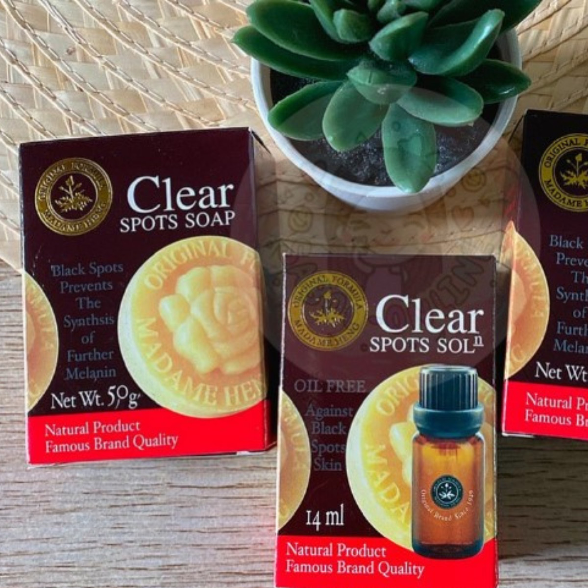 Soap Heng Madame Clear Spots Natural Herbal Acne White Skin Lightening White x 6