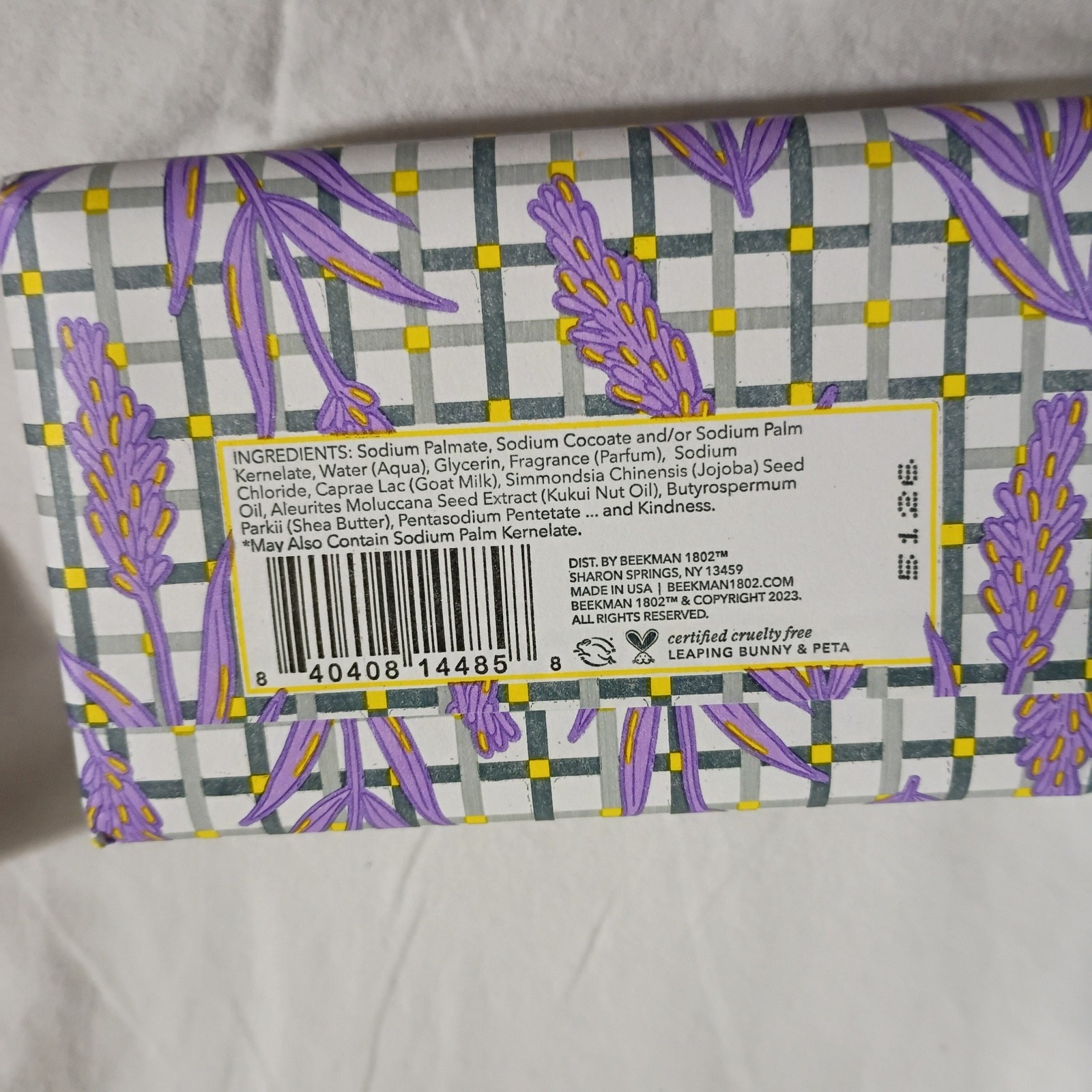 SET OF TWO- Beekman 1802 Lavender 9oz Goat Milk Soap NEW Made in the USA