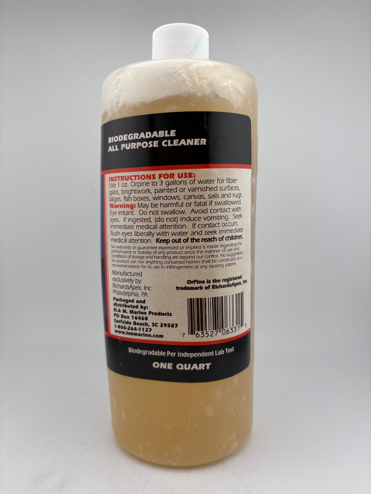 Orpine Boat Soap for Fiberglass, Metal, Painted or Varnished Surfaces Bilges