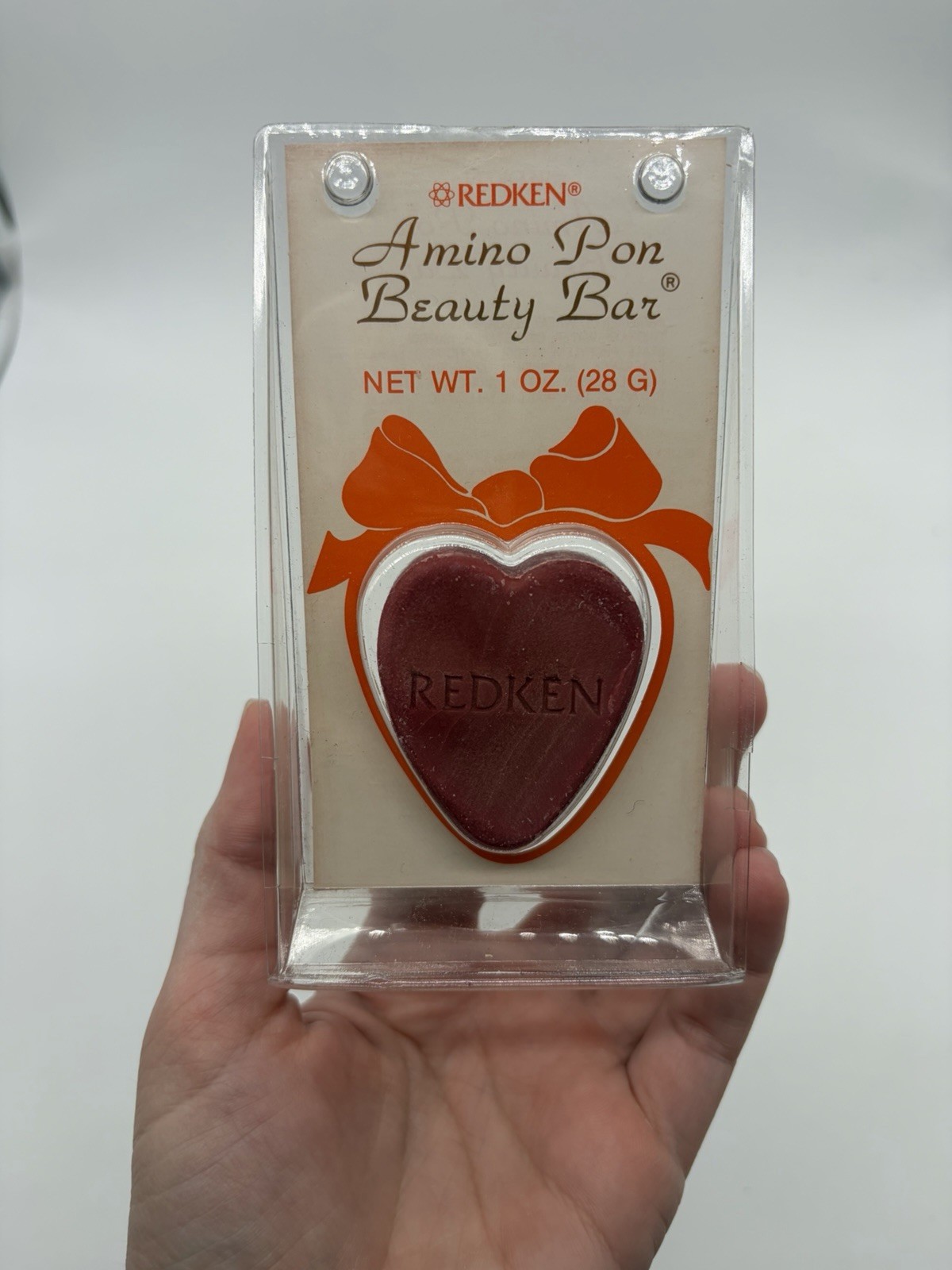 Vintage REDKEN Amino Pon Beauty Bar Mini Travel Soap Bar 1 Oz Heart Discontinued