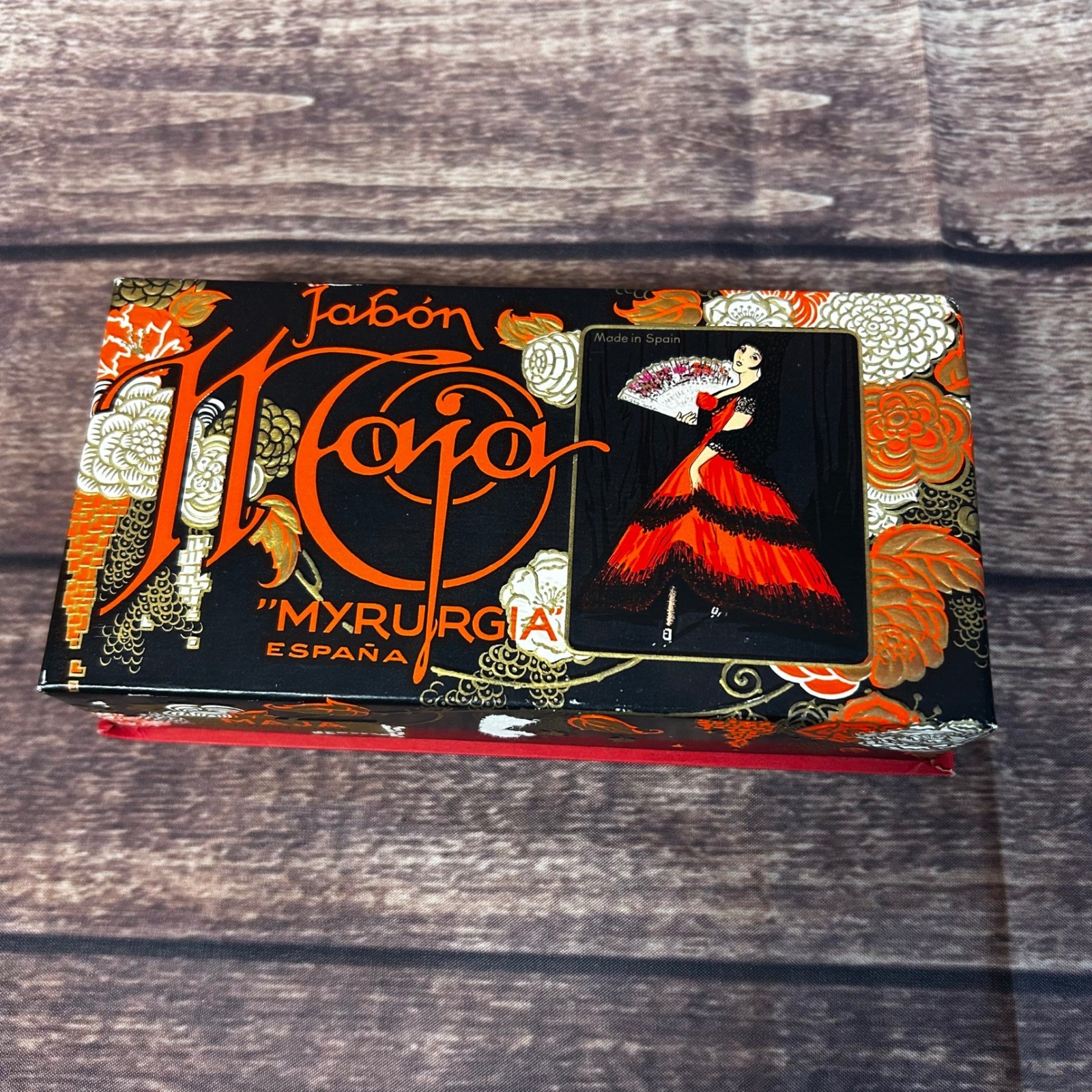 Vintage Espana Myrurgia Maja Jabon Soap Box Set 3 Bars 90g 3.17oz Each Spain NOS