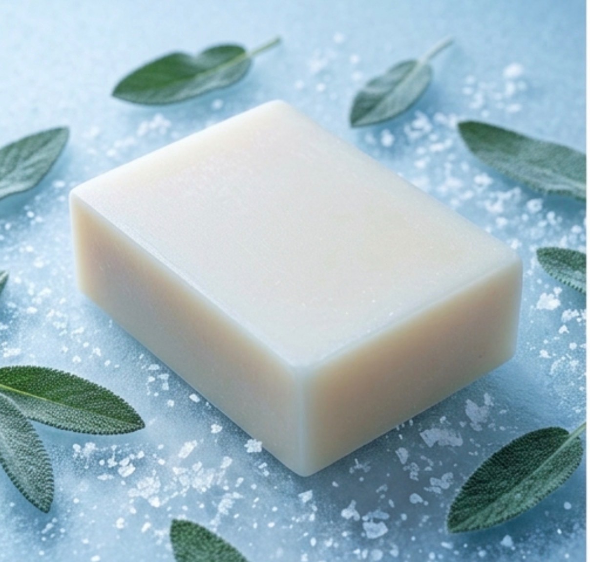 Hand made Arctic Sage Whisper Soap Bar 4.8oz Exfoliating Natural Cold press