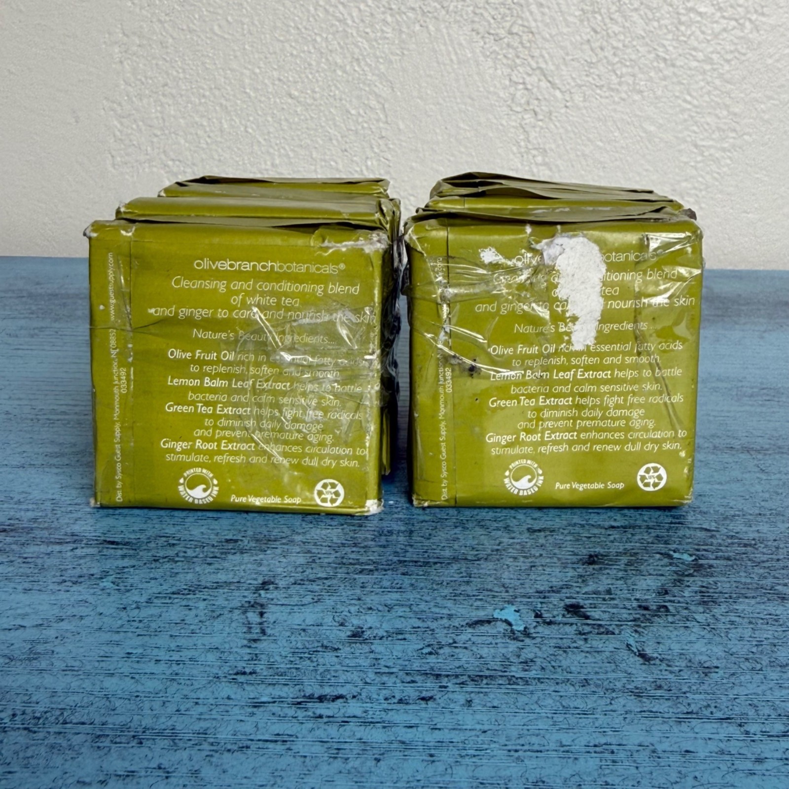 Set of 10 Olive Branch Botanicals Soothing White Tea & Ginger Cleansing Bars