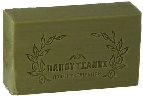 GREEK TRADITIONAL GREEN PURE BAR SOAPS WITH OLIVE OIL PAPOUTSANIS 8X125g/4.4oz