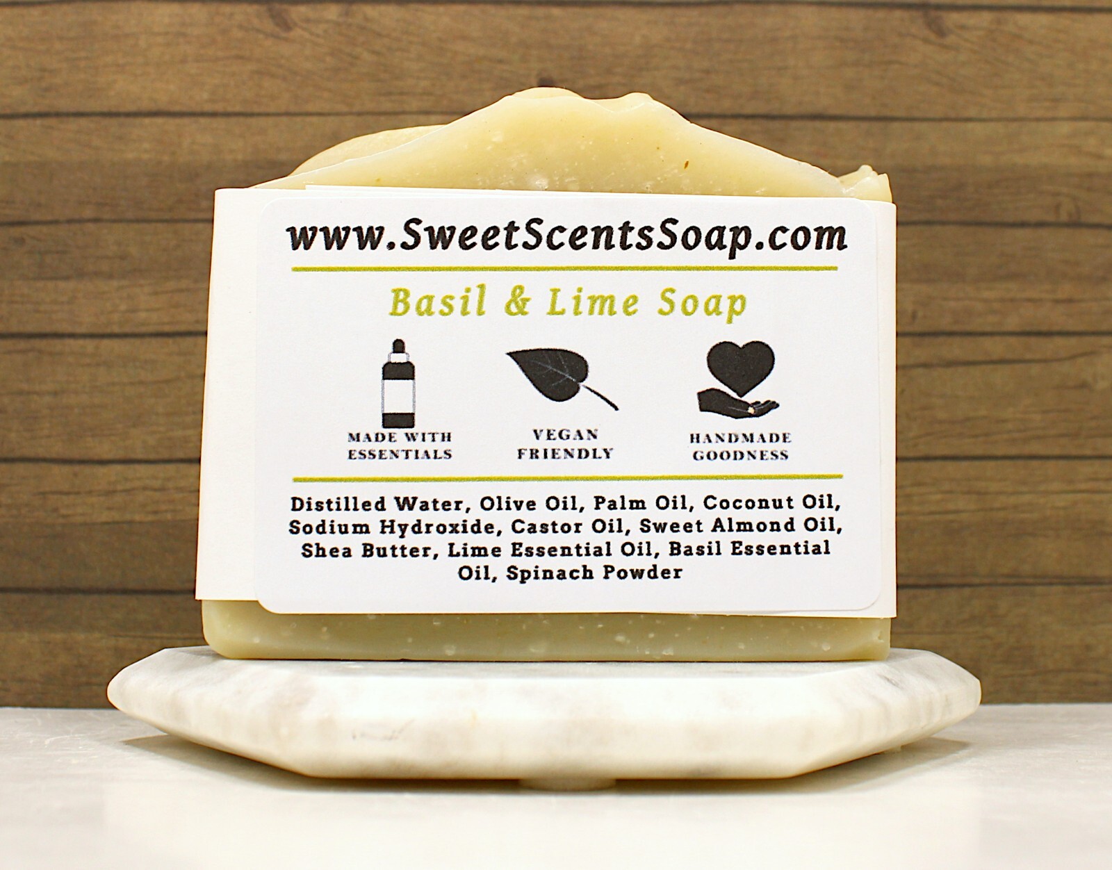 Basil & Lime Soap – Handmade, Natural, Cold Process, Essential Oil Soap